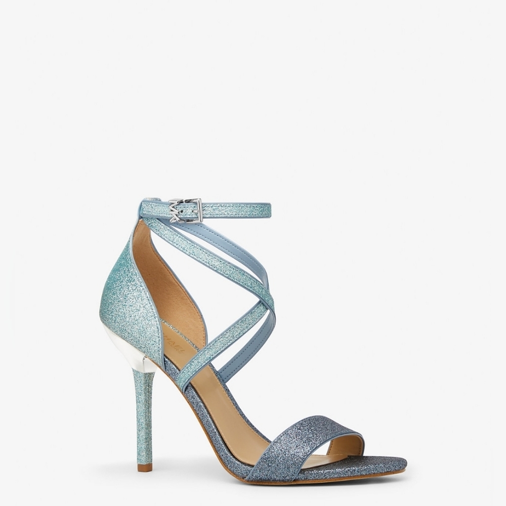 MICHAEL Michael Kors Astrid Glitter Embellished Sandal-Navy-6M